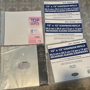 LOT OF 5 SCRAPBOOK REFILL PACKS 12X12// ALL NWT